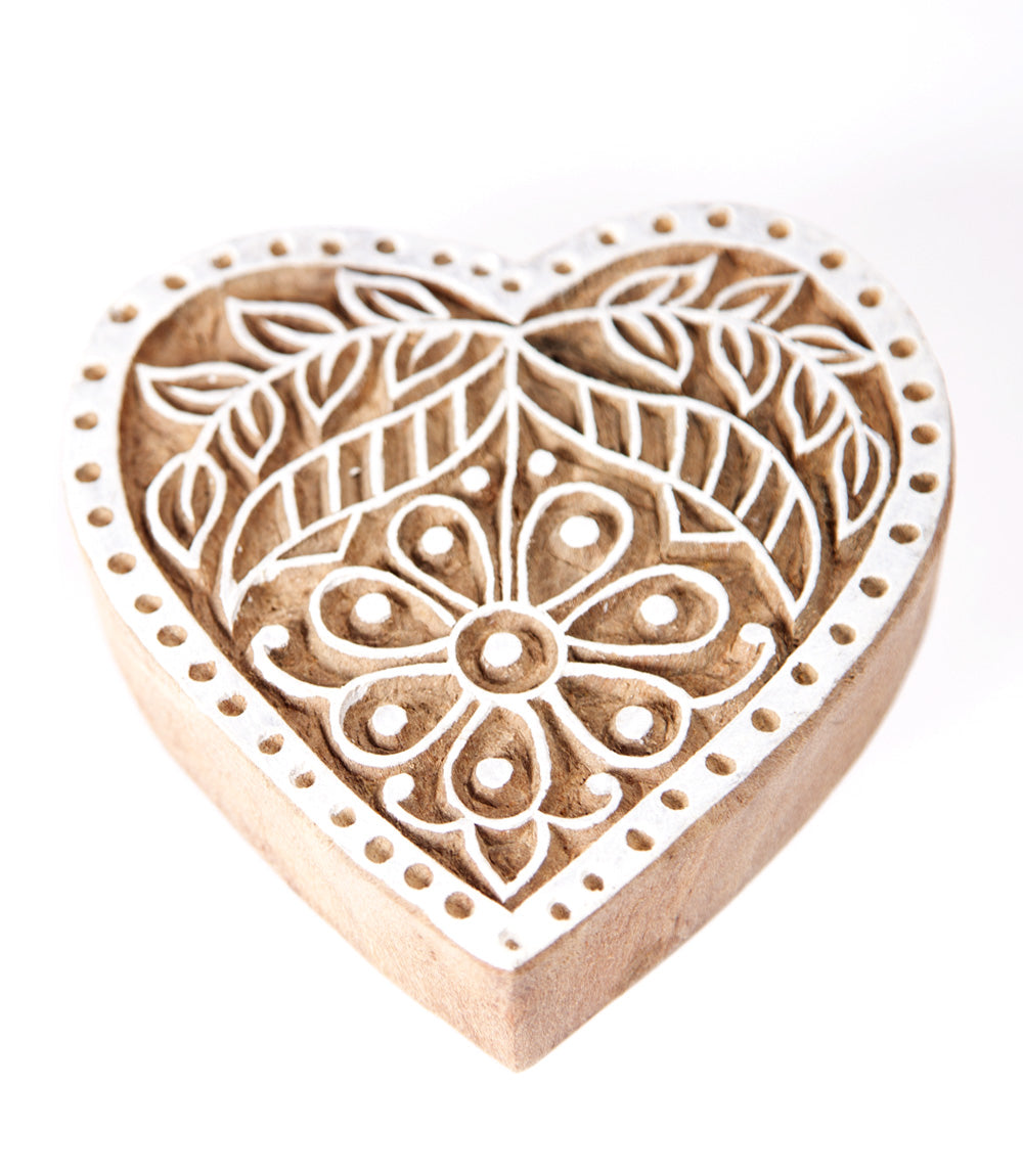 Heart Large Wood Print Block