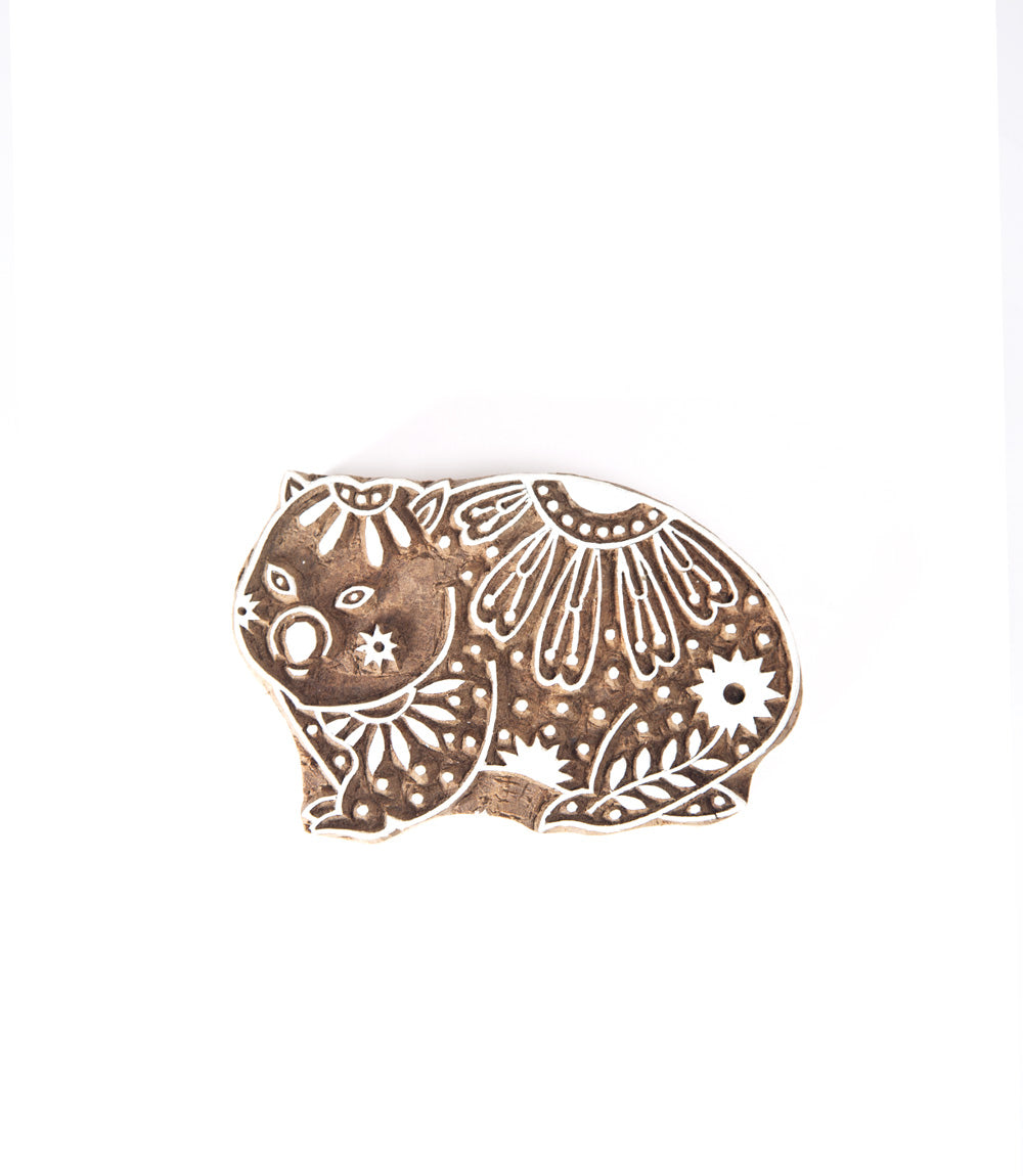 Wombat Large Wood Print Block