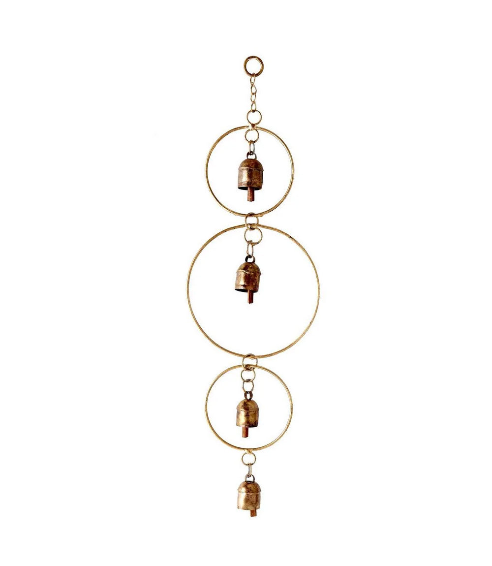 Air Element Wind Chime with Bells - Hoop Cascade