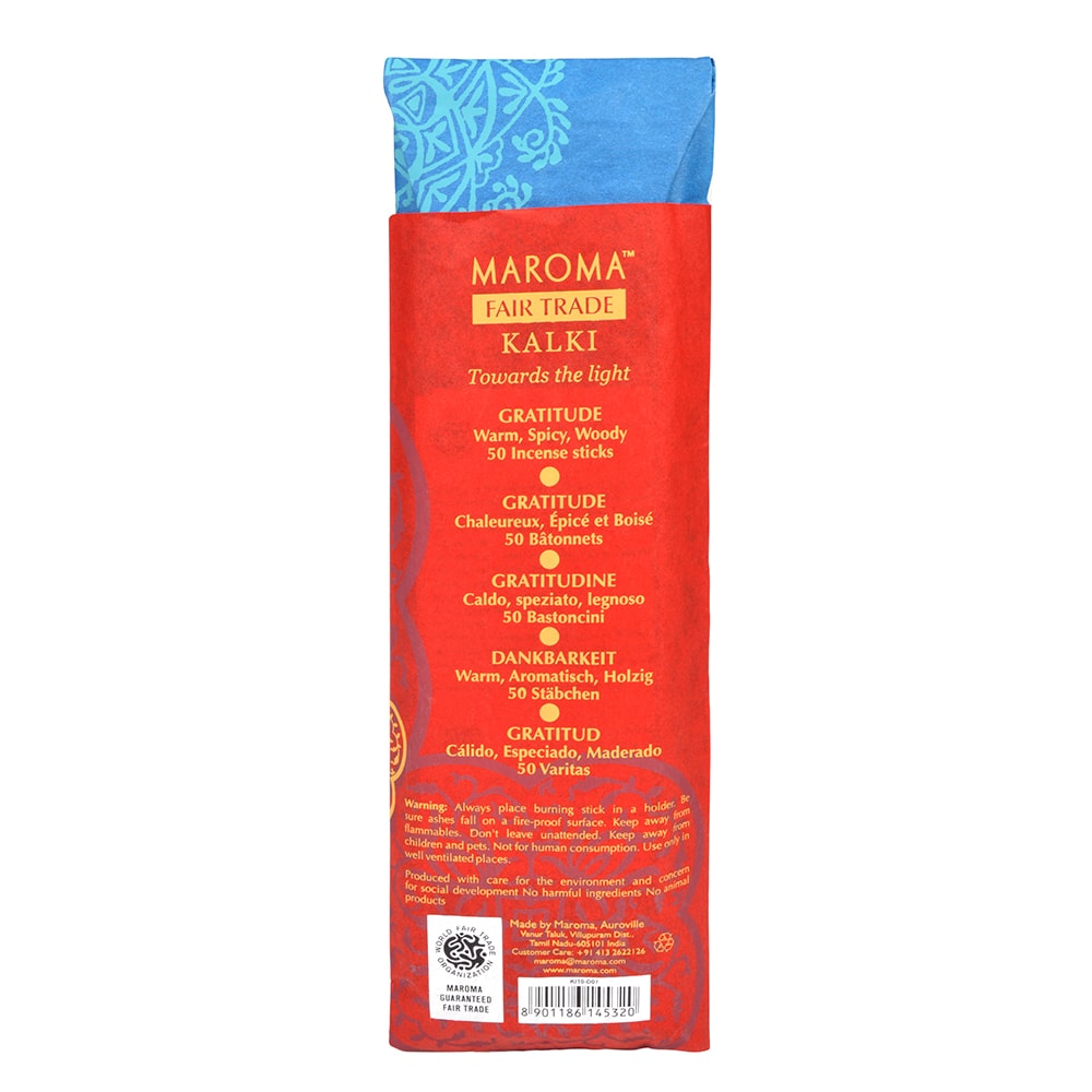 Maroma Kalki Incense Sticks - Gratitude. Pack of 50
