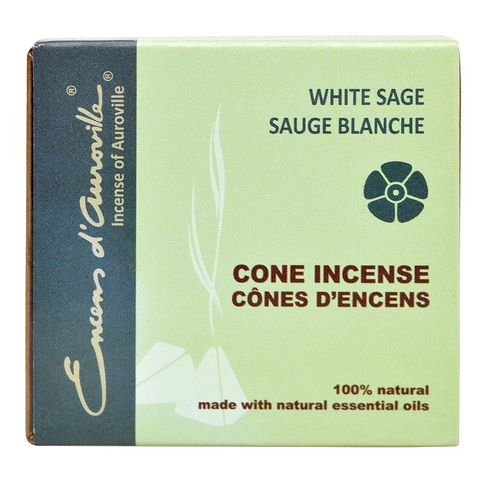 Maroma Encens d&#39;Auroville Cones - White Sage. Incense Cones