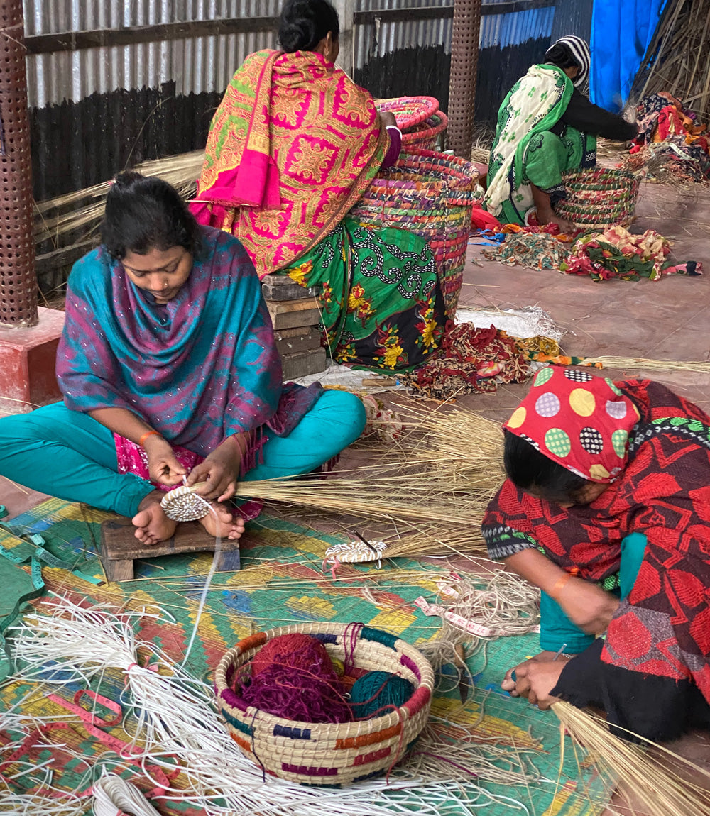 Artisans of Bangladesh making Kaisa baskets