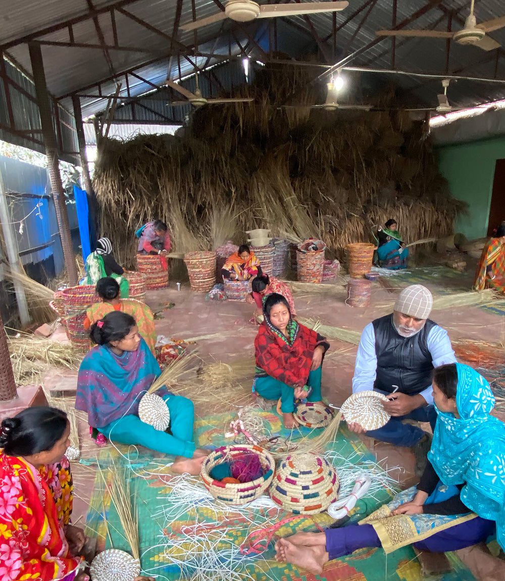 Our Artisans from Rangpur in their Kaisa basket workshop