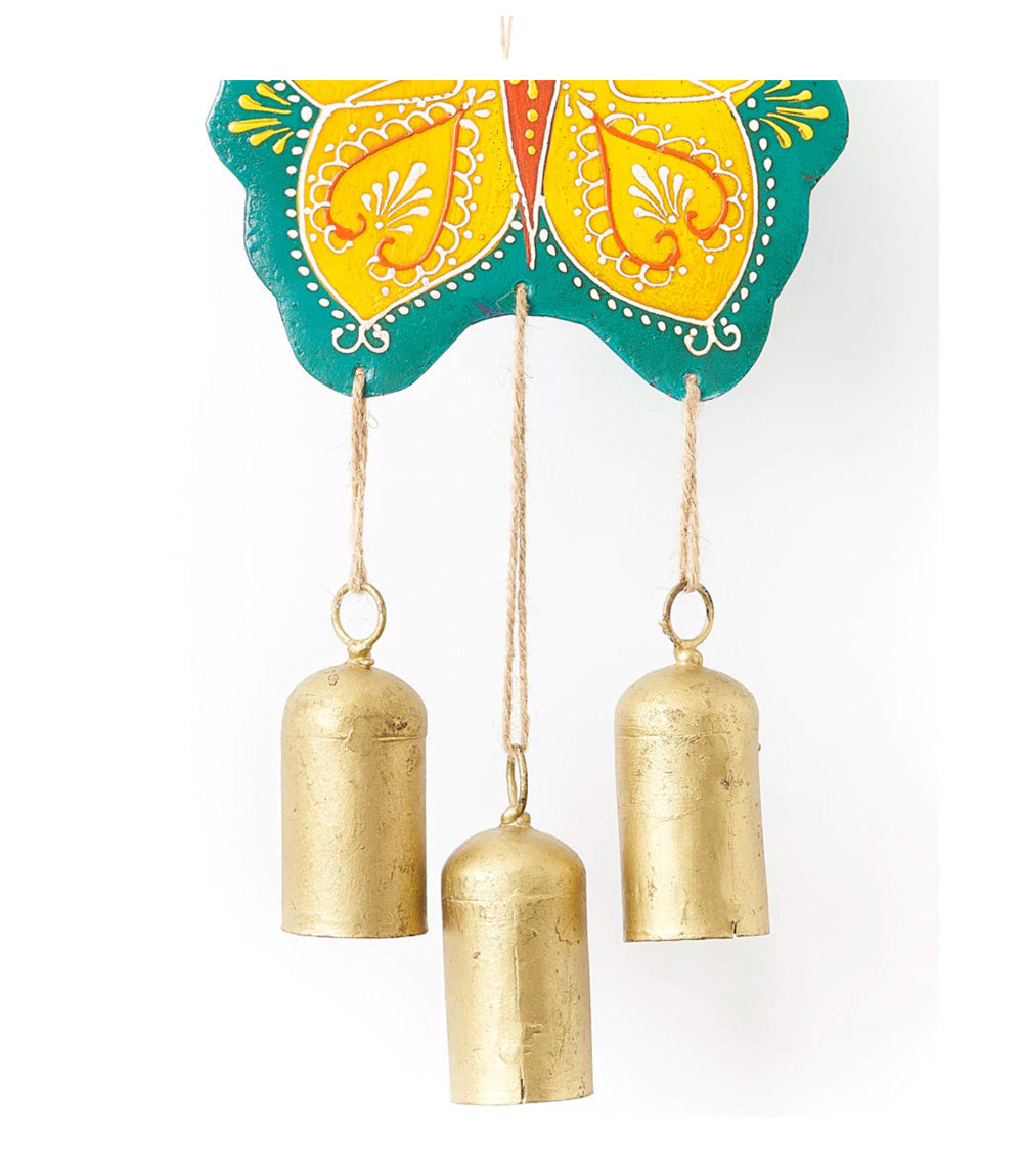 Henna Treasure Wind Chime with Bells - Butterfly
