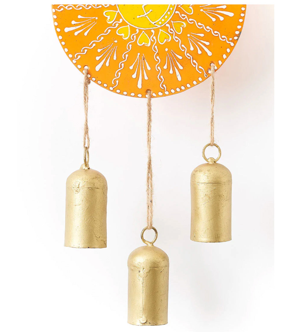 Henna Treasure Wind Chime with Bells - Sun