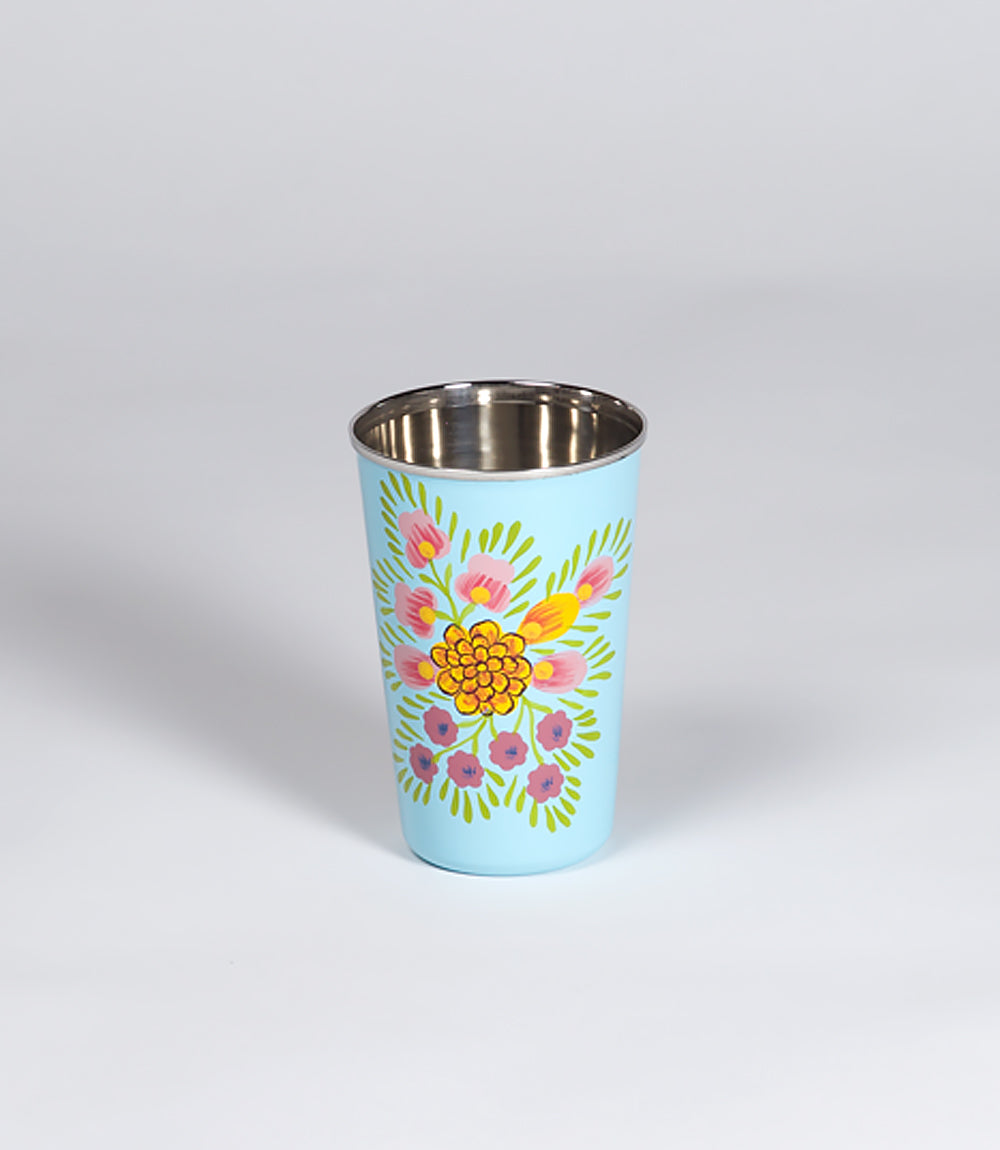 Flowery Blue Tumbler