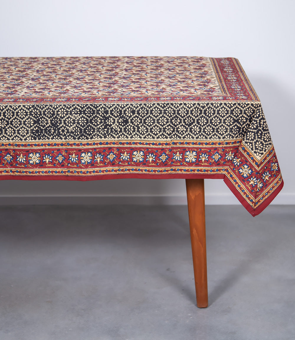Tablecloth - Block Print, Ambar - Standard &amp; Large Sizes