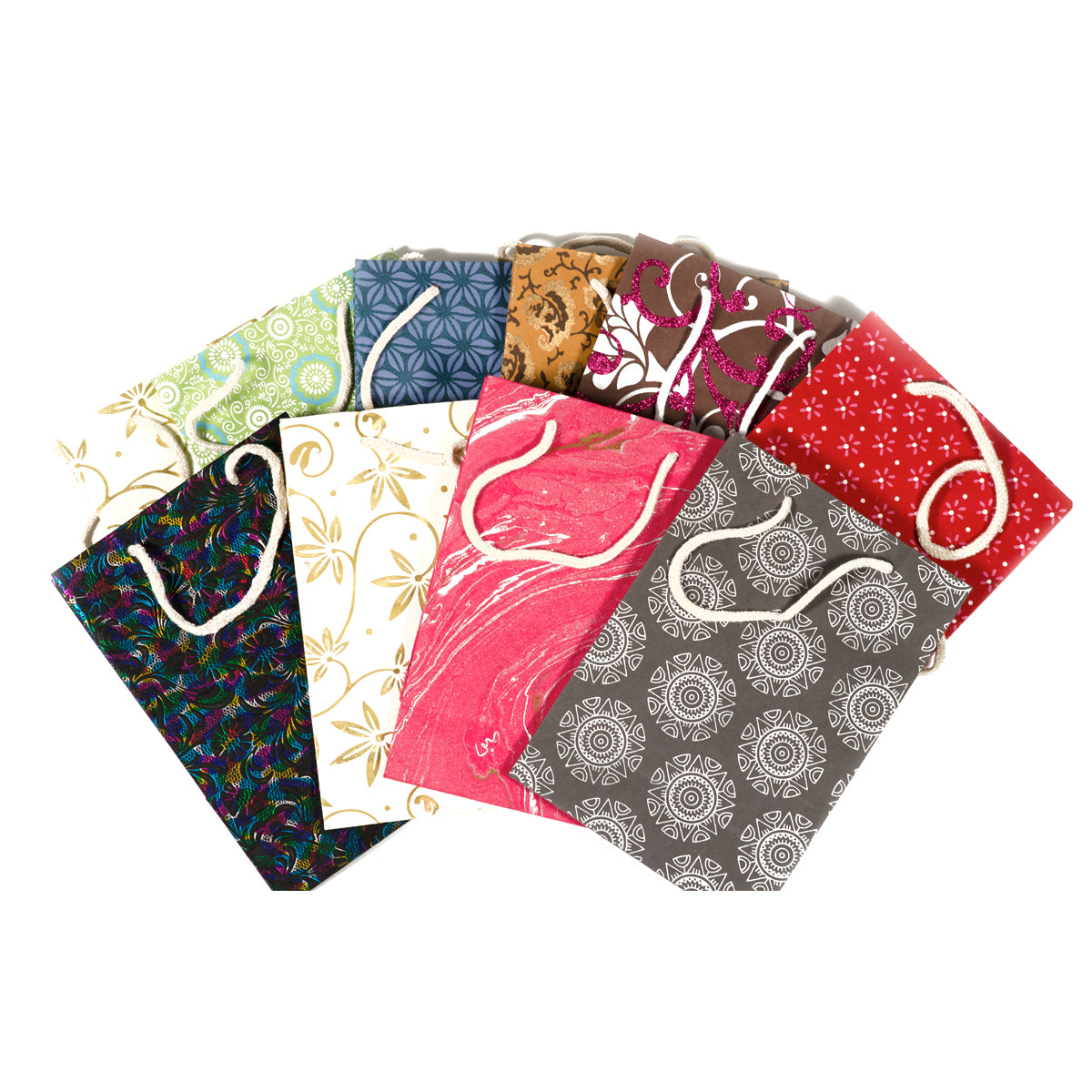 Gift Bags, Medium - Pack of 10, Assorted