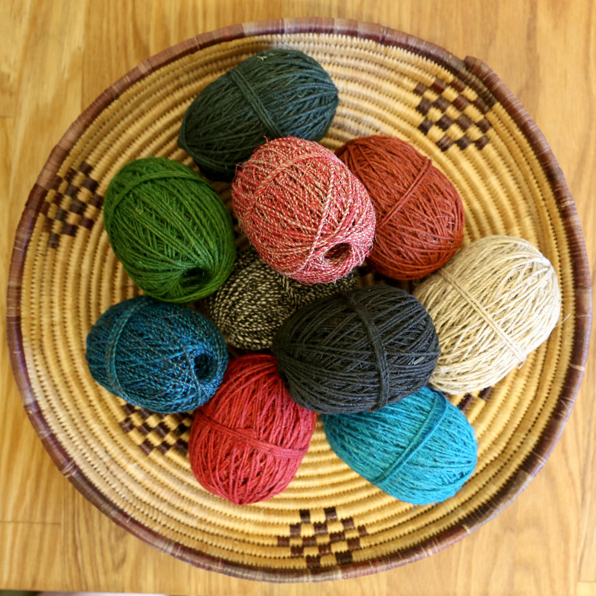 Variegated Hemp Twine, Mustard and Charcoal, 50m Fair Go Trading