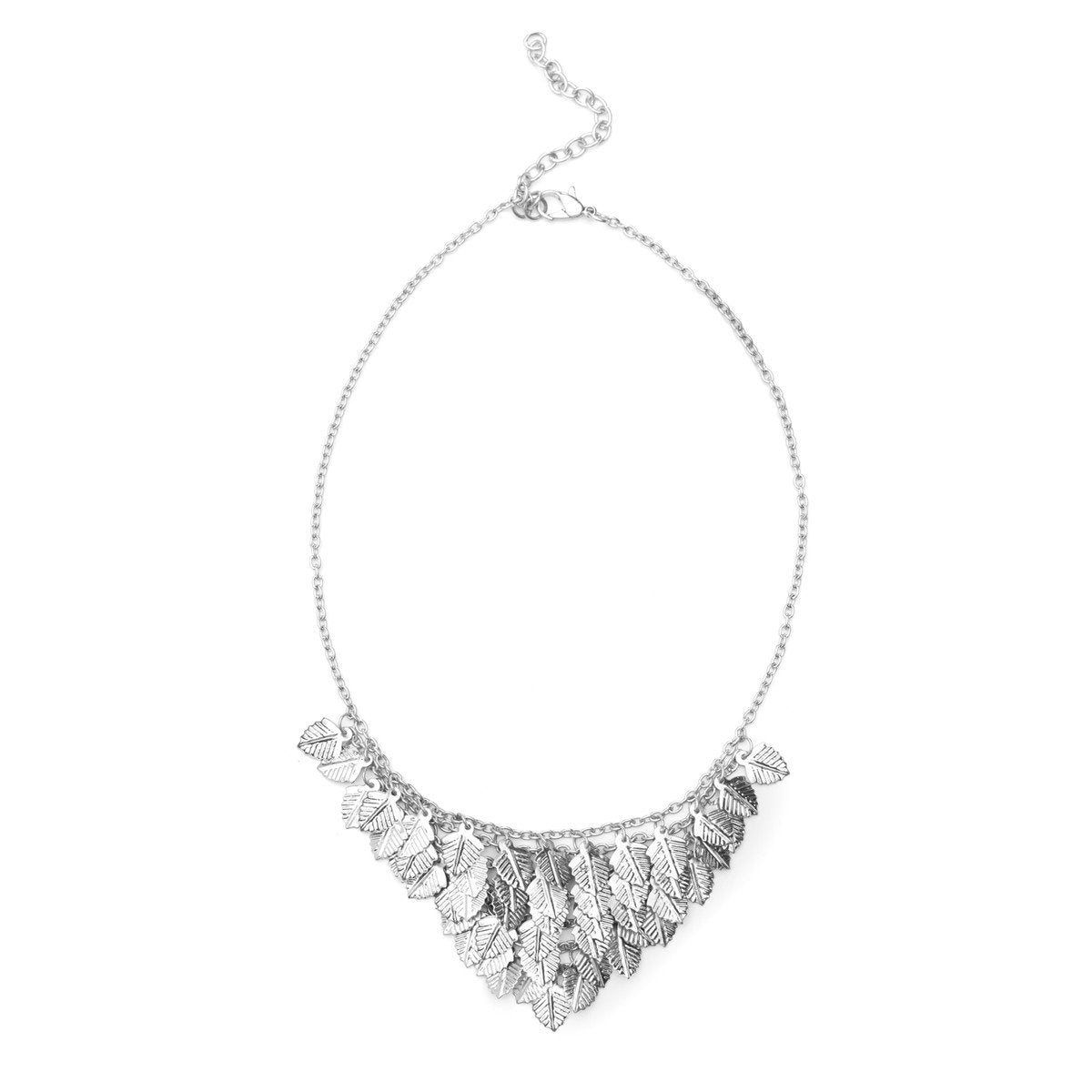Falling Leaves Necklace - Silver