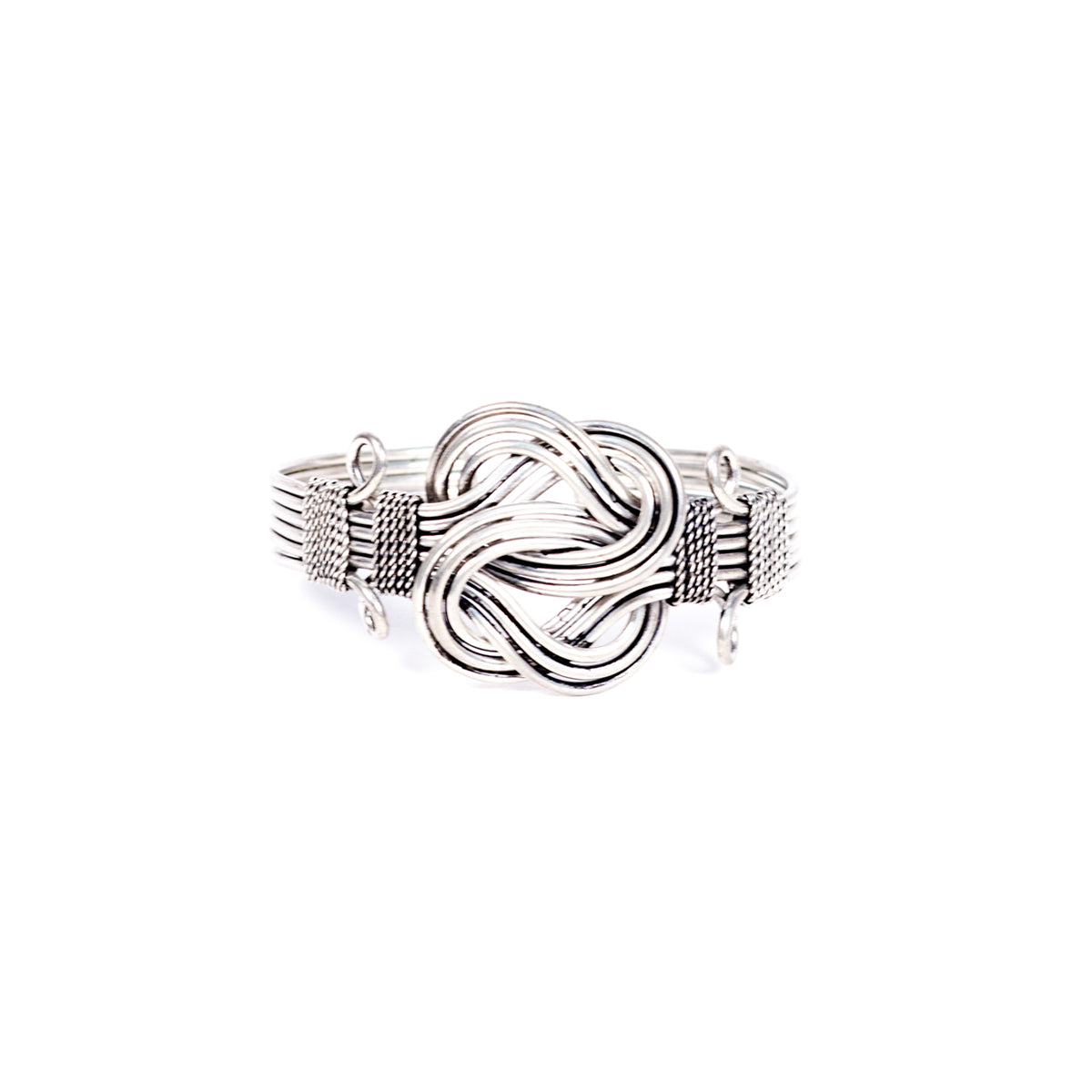 Buddha Knot Cuff - Silver
