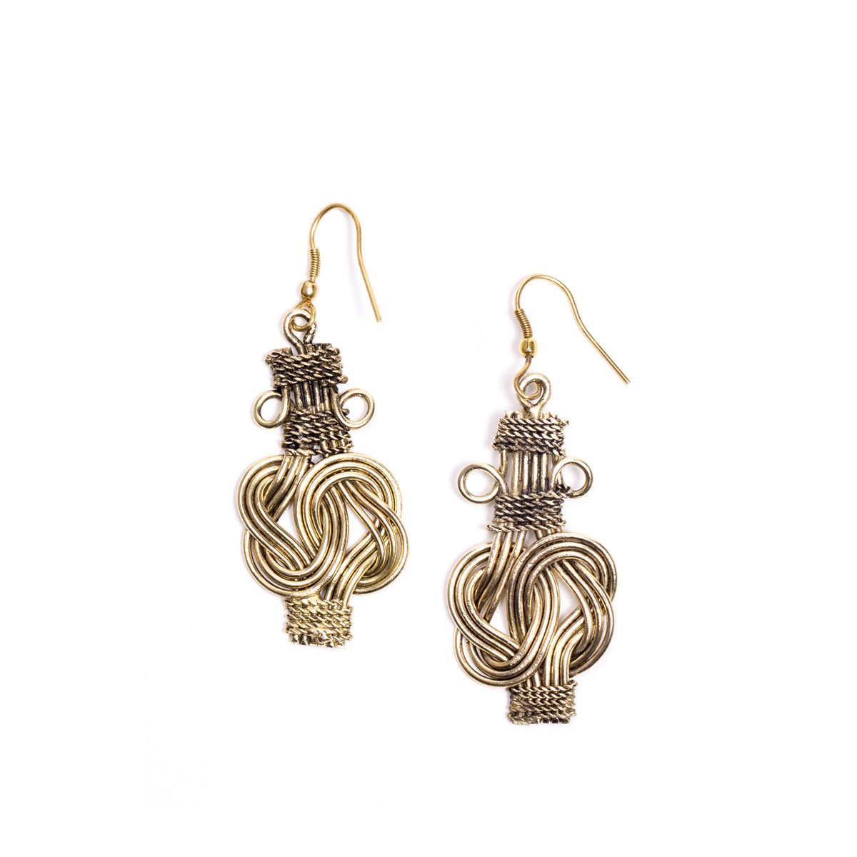 Buddha Knot Earrings - Gold