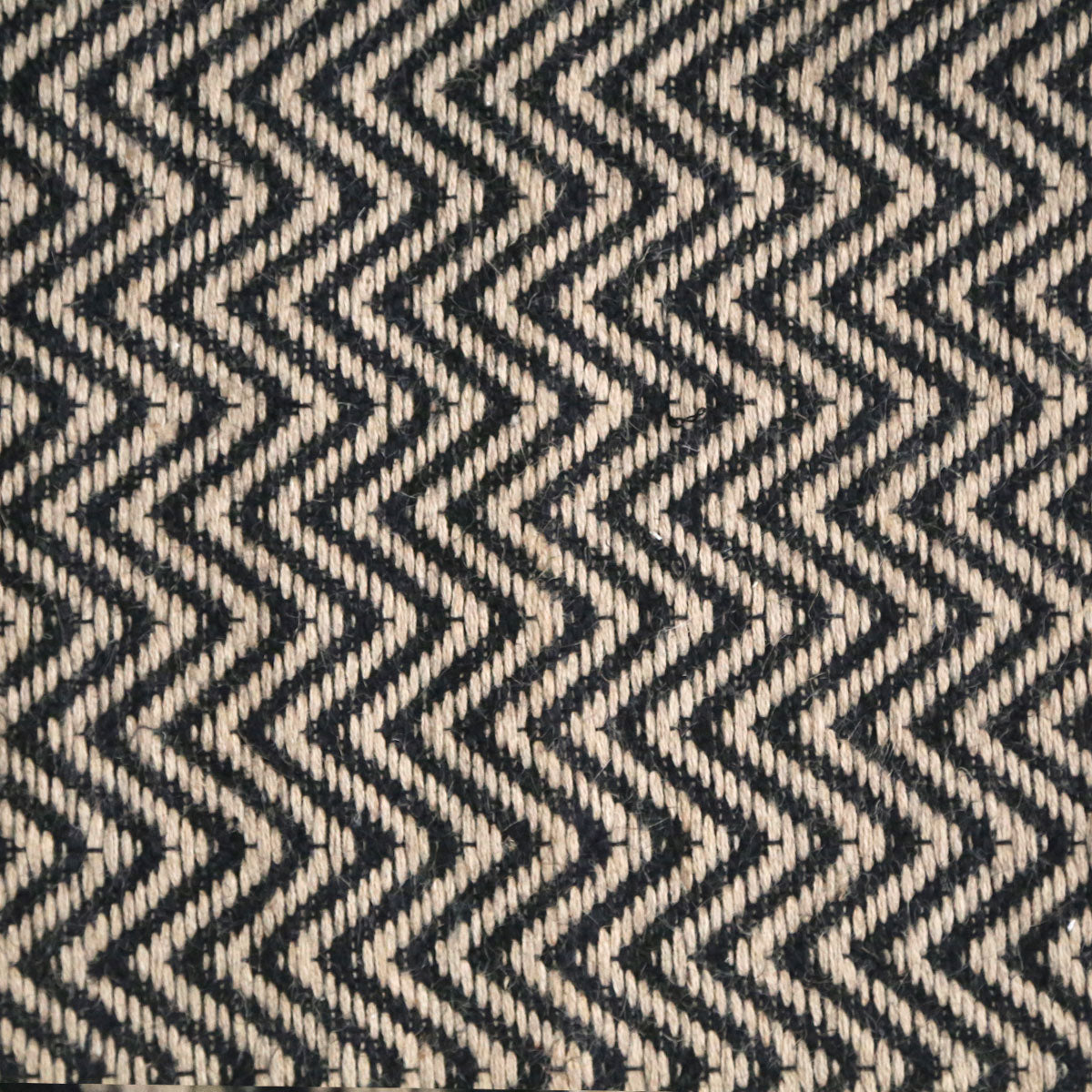 Jute Entry Mat, Zig Zag Natural and Black, 60x90cm